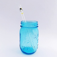 美國strawesome手工玻璃吸管/標準直式-動物造型(企鵝)