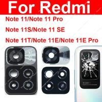 For Xiaomi Redmi Note 11 11E Pro Plus 11SE 11T 11S 4G 5G Rear Camera Glass Lens+Frame Back Lens Glass Cover Holder Parts