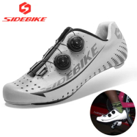 Sidebike006 3M Reflectiv Carbon Ultralight Cycling Shoes self-Locking Racing Bike Shoes Road Bike Athletic Riding Shoes Ciclismo
