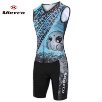 Animal Cartoon Triathlon Cycling Jersey Sleeveless Cycling Clothing Skin suit Bike Jersey Set triathlon Suit Swimming Running