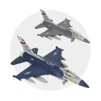 【888ezgo】超合金F16戰鬥機模型（有音效+回力功能+附展示架）