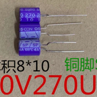 20pcs SANYO OS - CON 10 v270uf purple copper solid-state capacitors 8 * 10 feet SP