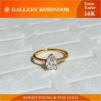 GALLERY KOHINOOR CINCIN EMAS MODEL TEAR DROP 16K Gold