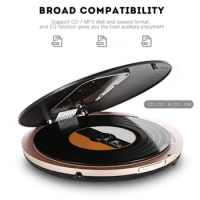 Player Personal Portable CD with Headphone Jack, Anti-Skip Shockproof Protection Compact Music Disc Walkman LCD1
