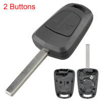 2 Buttons Smart Car Remote Key Shell Case with Blade Auto Key Cover Replacement Fit for Opel Vauxhall Astra H Corsa D Zafira B