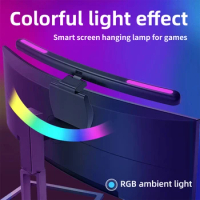 Eye Protection LED Computer Screen Light Backlight Monitor Light Bar Curved/Direct Adjustable RGB Study Office Reading Lighting