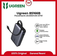 UGREEN 85166B PowerBank 20000mah USB Type C Fast Charging 67W Gray