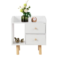 White Large Capacity Nightstand W/ Drawer Bedside Side Small Place Bed Table End Tables For Living Room&amp; Bedroom File Cabinet