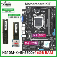 H310 Motherboard lga 1151 Kit i7 6700 CPU 2*8=16GB DDR4 2666MHz RAM Support NVME M.2 And SATA M.2 With integrated graphics card