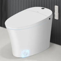 Smart Toilet,Modern Elongated Toilet with Warm Water,Dual Auto Flush,Foot Sensor Operation,Heated Bidet Seat, Heatedt Toilet