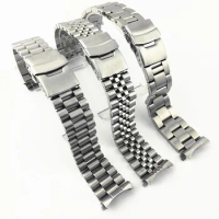 For Seiko Solid Stainless Steel Band Skx007 Skx009 SRPD63K1 samurai 20mm 22mm Men's Strap Srpd Jubilee Curved Bracelet