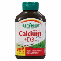 Jamieson 健骨高濃鈣650mg➕維他命D3 400IU 加量裝120粒