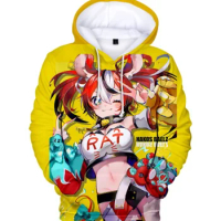 Hololive Vtuber Hakos Baelz Bae Whatabae Anime Pullovers Tops Long Sleeves Unisex Hoodies Streetwear Sweatshirts tops