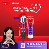 Colgate Optic White Purple Toothpaste [100 g] + Toothbrush 2s + FREE IU Totebag