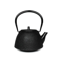 【福介商店】南部鐵器 日本鑄鐵茶壺 岩戶鑄工所 南部型霰 急須0.4L-黑(泡茶壺 沖泡壺 小茶壺 小鐵壺)