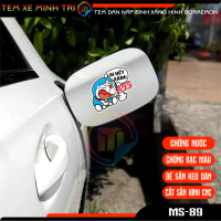 Tem dán nắp bình xăng ô tô hình vui Doraemon – Sticker cảnh báo “Lại hết xăng”, “Diesel”, “A95” chốn