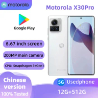 Motorola X30Pro 5g SmartPhone Snapdragon8+Gen1 6.67inch 144HZ Screen 125W Charge 4610mAh Android Used Phone