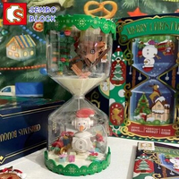 SEMBO Christmas gift luminous hourglass building blocks children's toy assembly model Kawaii figure ornament No. 605027