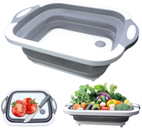 Chậu rửa gấp gọn gia đình, bồn rửa di động, xô chân, chậu rửa nhựa có thể gập lại, chậu du lịch ngoà