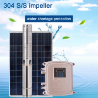 2' outlet solar powered submersible water pump 19T 34m dc water pump solar water pump solar power se