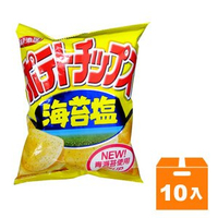 湖池屋 海苔鹽包洋芋片(小) 36g (10入)/箱【康鄰超市】
