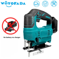 WOYOFADA Brushless Cordless Jigsaw Electric Jig Saw Portable Multi-Function Woodworking Power Tool for Makita 18V Battery