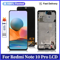 AMOLED For Xiaomi Redmi Note 10 Pro LCD Display Touch Screen M2101K6G Digitizer Assembly For Redmi Note 10 Pro LCD Screen