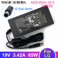 19V 3.42A ADS-65AI-19-3 19065E SWITCHING Adapter 65W For LG LCD MONITOR M2280D M2380D M2780D 22CV241-B 22CV241-W 29LN467U 29EA73
