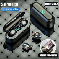 Headset-F9 Earphone Bluetooth 5.0 HiFi Earbud Wireless Handphone Smart Earphones Inpods Headphones T