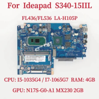 LA-H105P Mainboard For Lenvovo Ideapad S340-15IIL Laptop Motherboard CPU: I5-1035G4 I7-1065G7 GPU : MX230 2G RAM: 4G FRU:5B20Z24