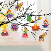 Happy Diwali Hanukkah Festival of Lights Indian Deepavali Party Paper Banner Decorartions Diwali Party Decoration Indian