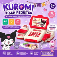 Mainan Kasir Anak Kuromi Cash Register Set Scanner Timbangan Uang Kertas Koin Edukasi Anak 3+