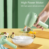 Wireless Portable Electric Food Mixer Automatic Whisk Egg Beater Butter Cream Vertical Whipper Kitchen Cordless Hand Blender