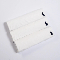 【RALPH LAUREN】RL POLO 經典刺繡小馬純棉素面短袖T恤3件組 上衣 禮盒-白色(平輸品/舒適必備)