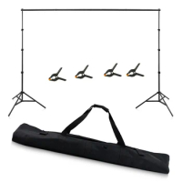 Fusitu Photography Studio Backdrop Stand Photo Video Studio Background Stand Backdrop Support Kit Scenery Shelf Frame Light Kit
