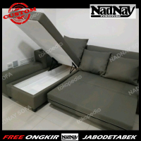 Sofa L bed dilengkapi storage box - CUST 07
