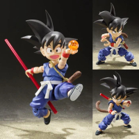 Shf Dragon Ball Beginning Of A Great Adventure Son Goku Action Figure PVC Ornament Anime Childhood Goku Figures Model Toys Gifts
