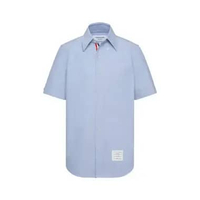 Thom Browne Oxford Short Sleeve Shirt Light Blue 2 Blue