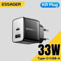 Essager USB C Charger 33W GaN Type C PD 3.0 QC 4.0 Fast Charging For iPhone 15 14 13 12 11 Pro Max For iPad Samsung Huwei Xiaomi