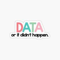 Data Or It Didnt Happen 5PCS Stickers for Art Bumper Window Home Anime Laptop Kid Background Luggage Cartoon Stickers Car