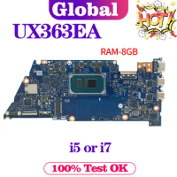 KEFU Mainboard For ASUS Zenbook Flip 13 OLED UX363E UX363EA BX363EA RX363EA Laptop Motherboard I5 I7 11th Gen 8GB/RAM