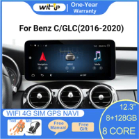 Wit-Up for Mercedes Benz C W205 GLC X253 V W447 12.3"Touch Screen Upgrade Apple CarPlay Full Screen Mirror Android Auto