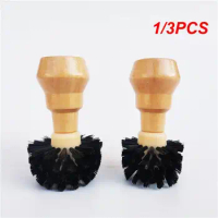 1/3PCS 51/58mm Coffee Protafilter Brush Coffee Grinder Machine Cleaning Brush Horse Hair Wood Dusting Brush Grinder Cleaning