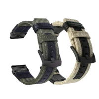 For Garmin Instinct 2X Smart Watch Bracelet Nylon Leather Quick Fit 26mm Band For Garmin Tactix Delta/Descent MK1/Enduro 2 Strap
