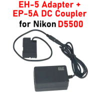 D5500 AC Adapter Kit EH-5 LED Display Adapter+EP-5A DC Coupler Dummy Battery for Nikon D5500