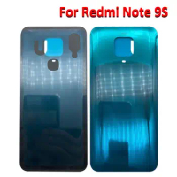 New For Xiaomi Redmi Note 9S Replacement Battery Back Cover Glass Case With Adhesive Sticker For Xiaomi Redmi Note 9S With LOGO