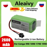 14.4V 2600mAh Replacement Battery for Conga Excellent 990 1090 1790 1990 Deebot N79S N79 DN622 Robovac 11 Tesvor X500