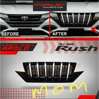 Otoproject Front Grill Depan Model Apollo Prado Hitam List Chrome All New Rush 2018-2021