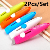 2Pcs/lot Mini Portable Small Box Cutters Package Carton Opened Out of The Box A Letter Opener Office Paper Knife