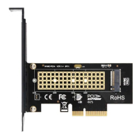 M.2 NVME SSD to PCIe 4.0 Adapter Card 64Gbps M-Key PCIe4.0 X1 X4 Adapter for Desktop PC PCI-E GEN4 Full Speed